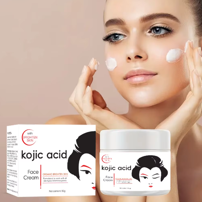 Crème Hydratante Éclatante KOJIC – Pour une Peau sans acnés , taches  et Lumineuse